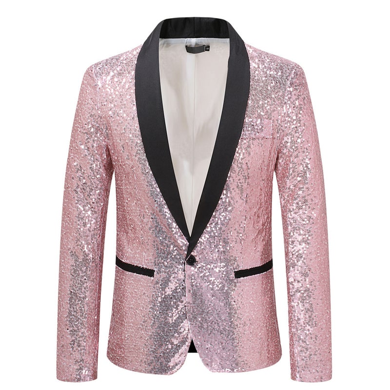 Supply Of European Code Men'S Loose Plus Size Dance Suit One-Button Sequin Suit Coat - Image 2